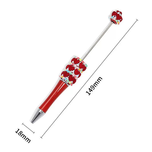 Kawaii Heart Beaded DIY Ballpoint Pen
