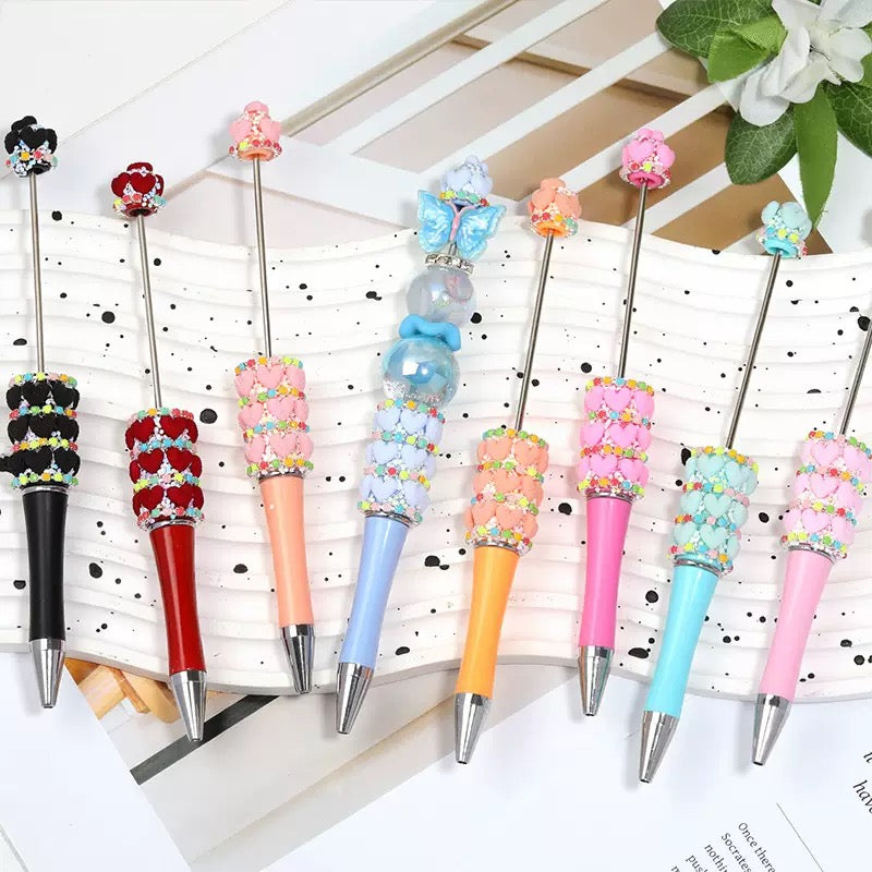 Kawaii Heart Beaded DIY Ballpoint Pen
