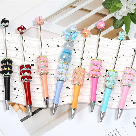 Kawaii Heart Beaded DIY Ballpoint Pen